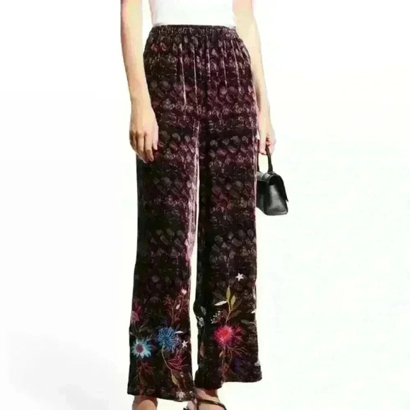Johnny Was Ulla Velvet Wide Leg Pants | Retails for $350 - Picture 1 of 8
